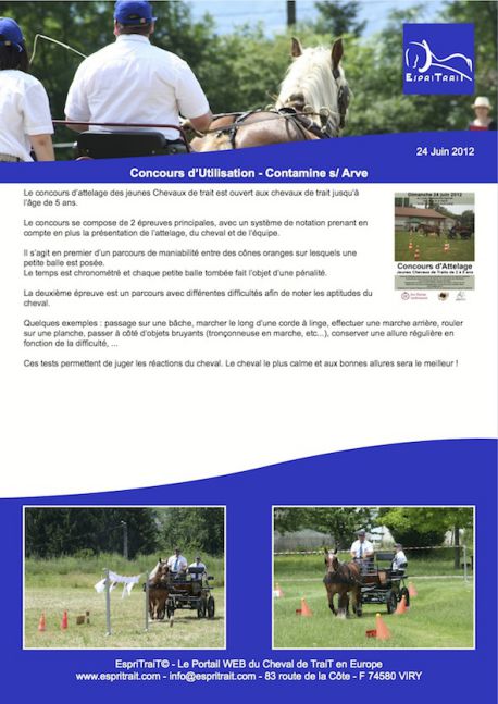 Concours d‘utilisation-Contamine S/Arve 2012