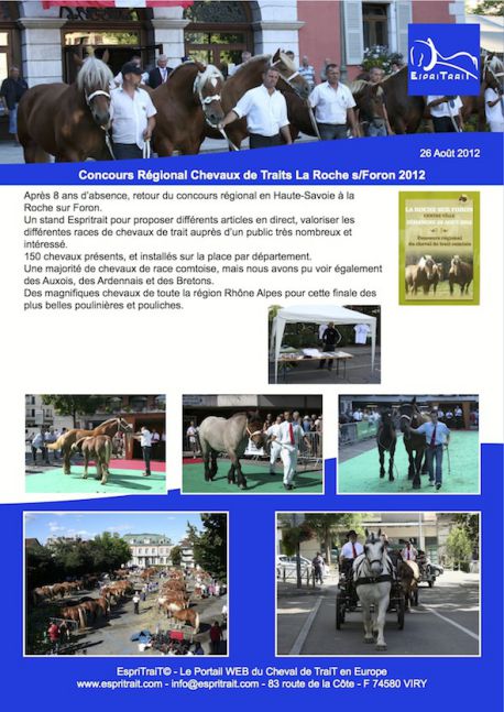 Concours Régional Chevaux de Traits 2012