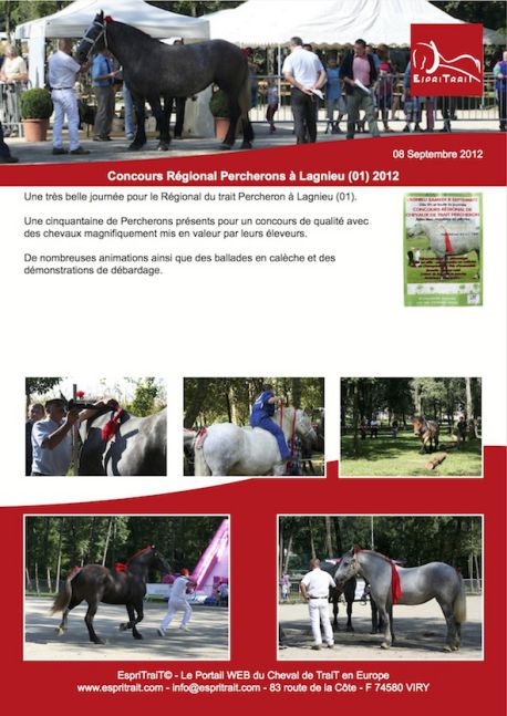 Concours Régional Percherons à Lagnieu 2012